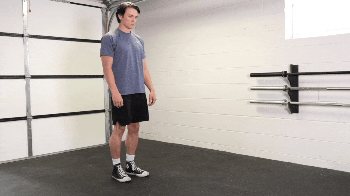 A person doing the lunge.